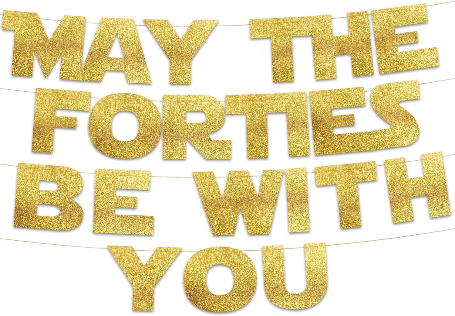 Party Banner Gold - May The Forties Be With You