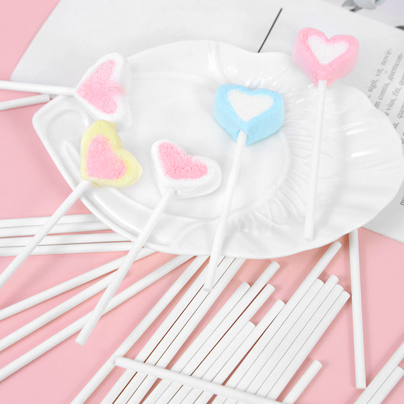 100pcs Solid Core White Paper  - Cotton Candy Cone 评论和价格