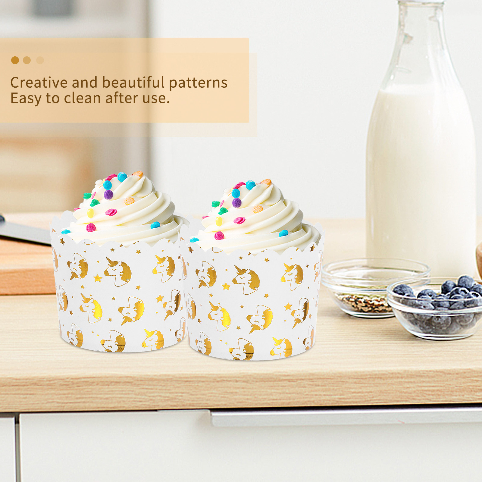 Cupcake Paper Baking Cups 50Pc - Plastic Cup 50Pcs 评论和价格