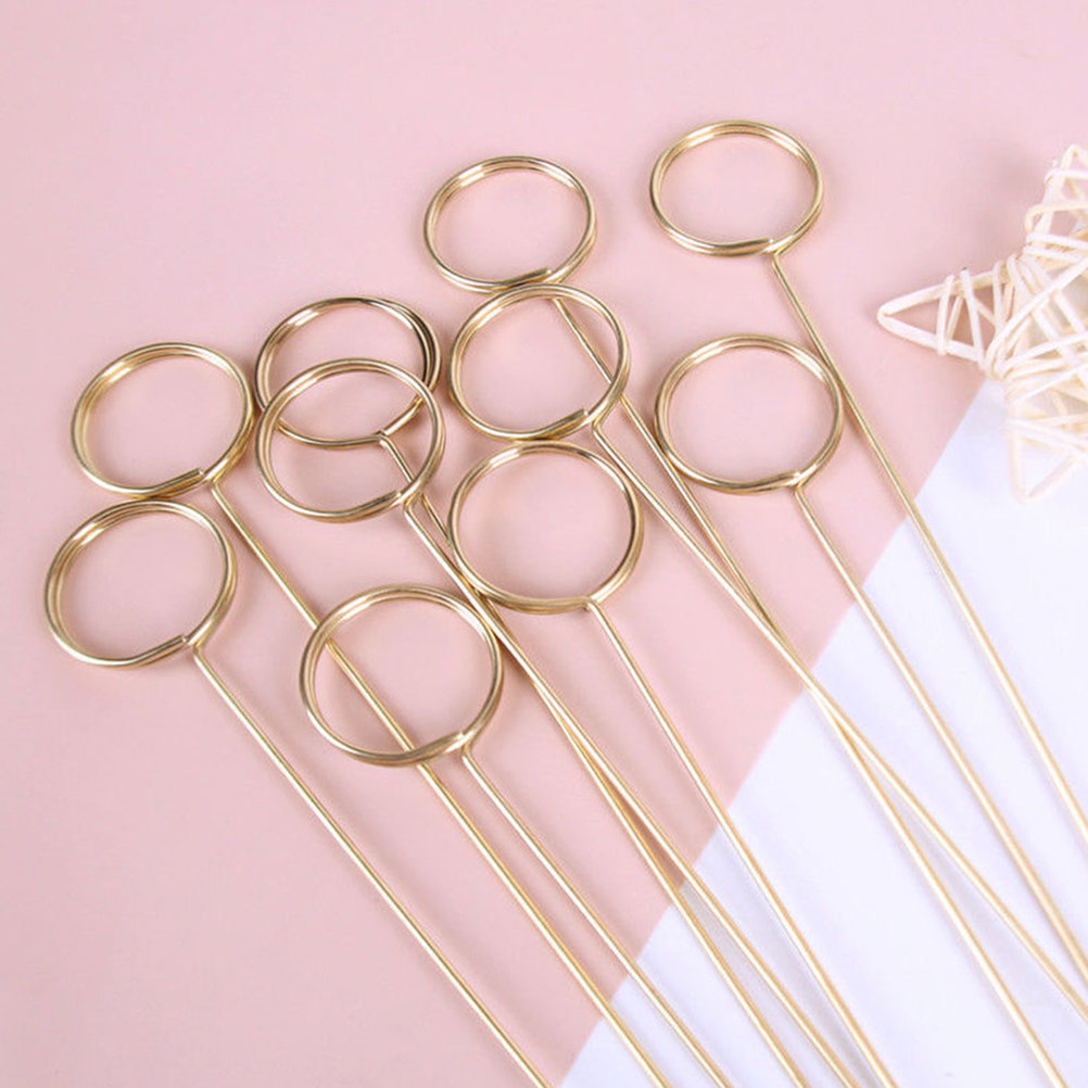 40Pcs Elegant Gold Metal Card  - Centerpiece Stick 评论和价格