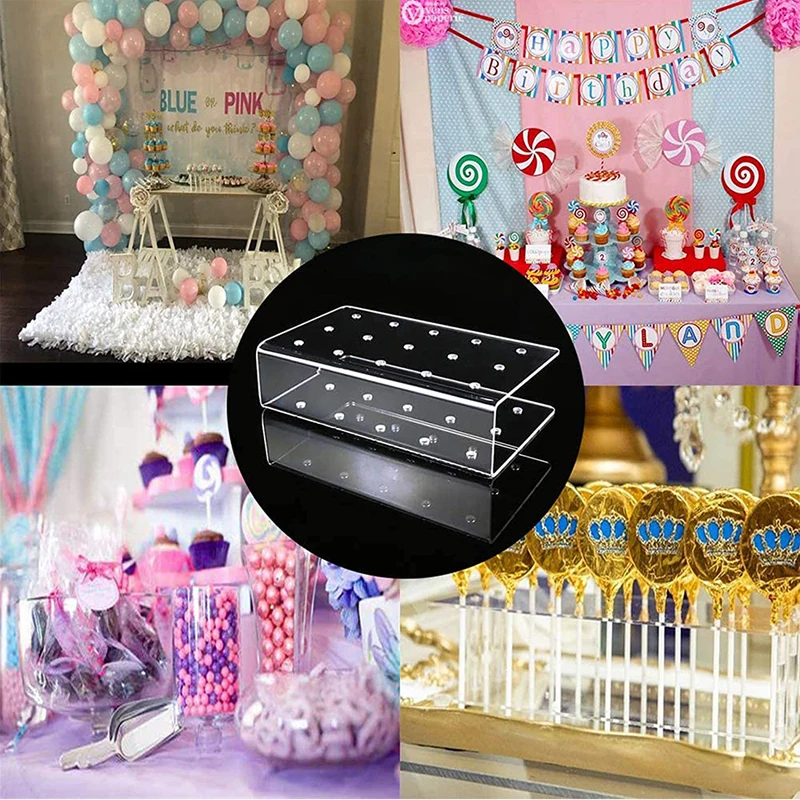 Hole Cake Pop Stand Candy Disp - Cotton Candy Cone 评论和价格