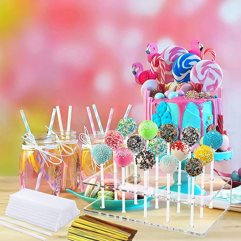 Hole Cake Pop Stand Candy Disp - Cotton Candy Cone 评论和价格