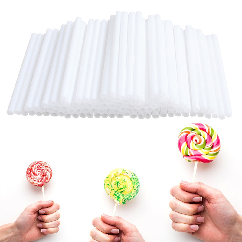 100Pcs DIY Candy Sticks Lollip - Cotton Candy Cone 评论和价格